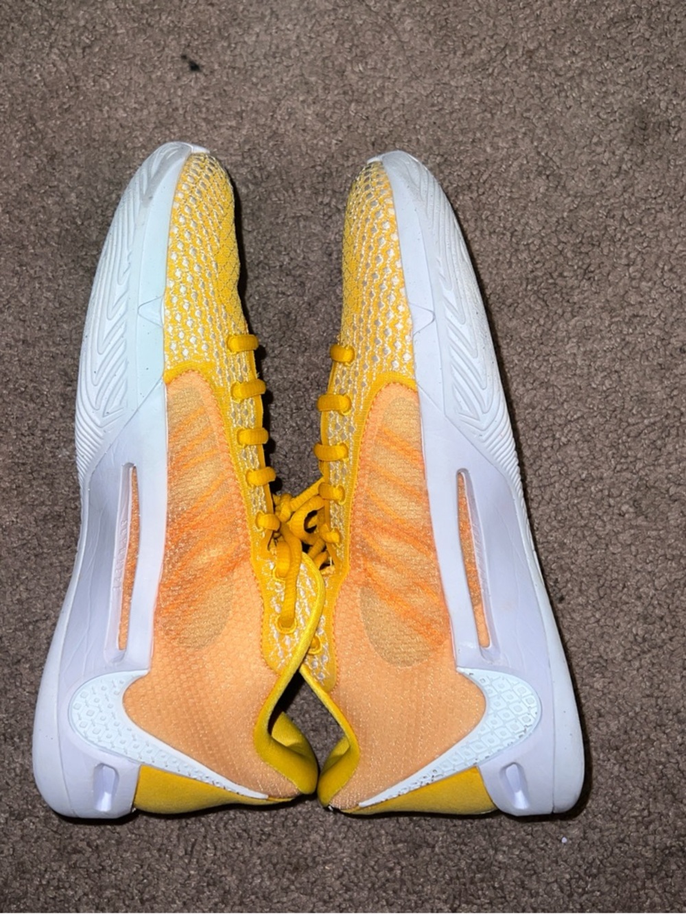 Nike Yellow & White Athletic Shoes